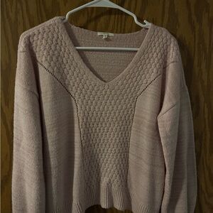 Maurices Soft Blush V-Neck Knit Sweater